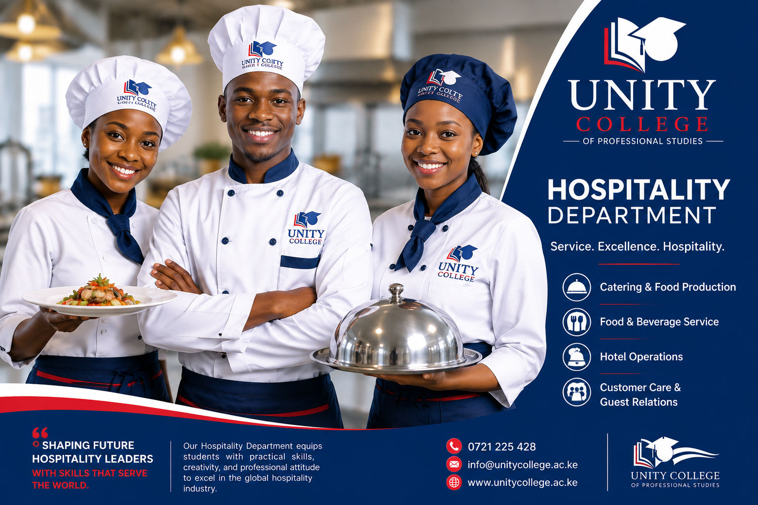 Hospitality Department students in practical training